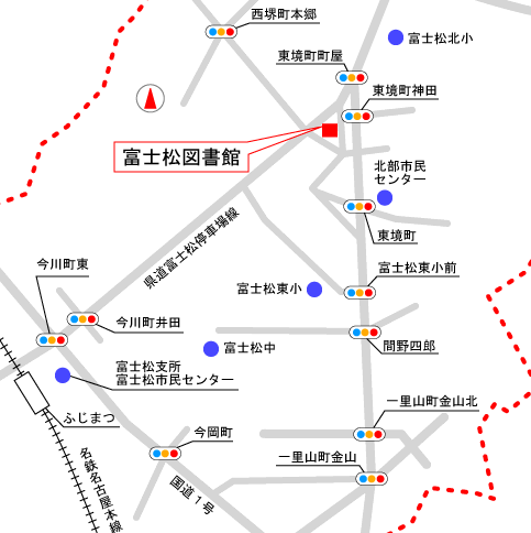 地図：富士松図書館
