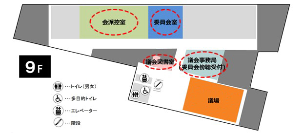 図：9階フロアマップ