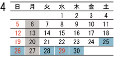 2026年4月カレンダー