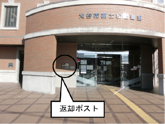 写真：富士松図書館の返却ポスト