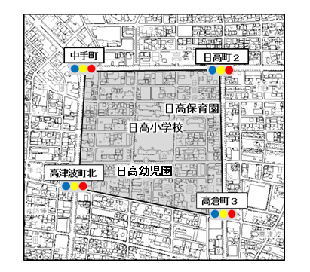 日高・高倉地区におけるゾーン30の地図