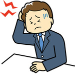 イラスト：体調不良の人