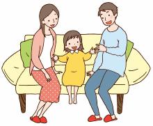 イラスト：家族で話す