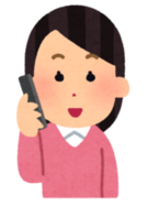 電話をしている女性