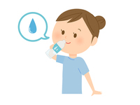 イラスト:水を飲む人
