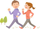 イラスト:運動する男女