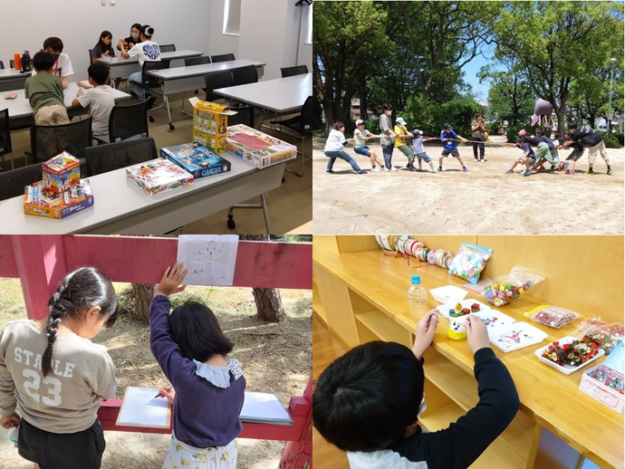 子どもたちが様々な遊びをしている