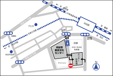 地図:総合文化センターの周辺