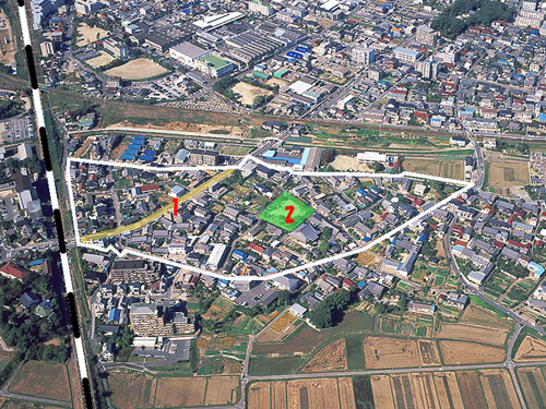 写真：下重原地区航空写真