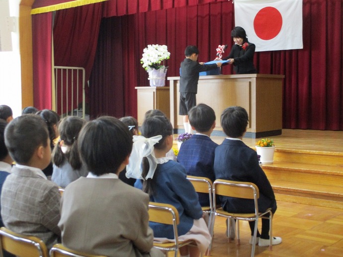 写真：年長児　修了式の様子