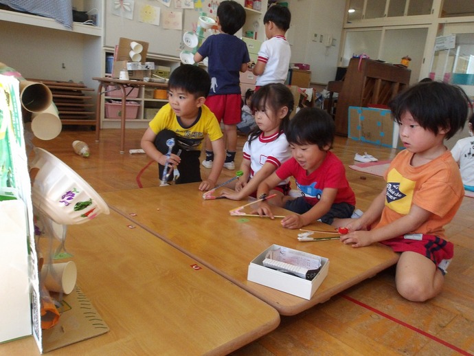 写真：年中児　的あて
