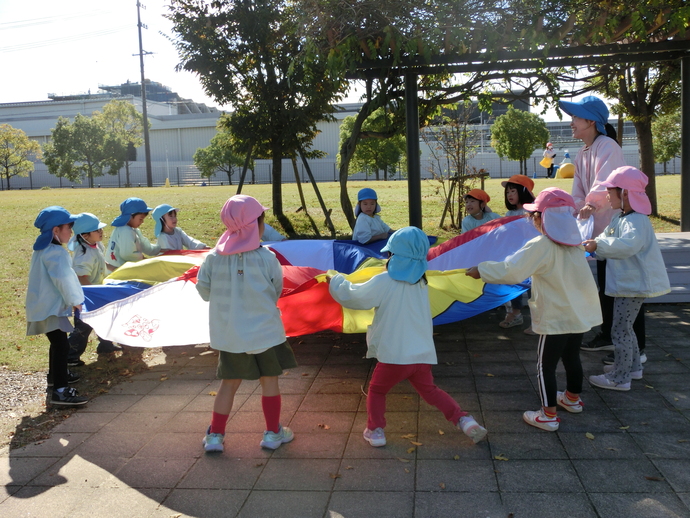 バルーン遊びの写真