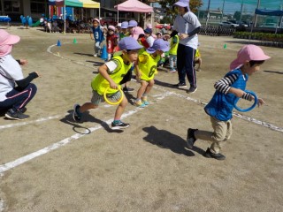 写真：運動会5歳児の様子
