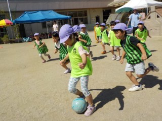 5歳児サッカー教室の様子