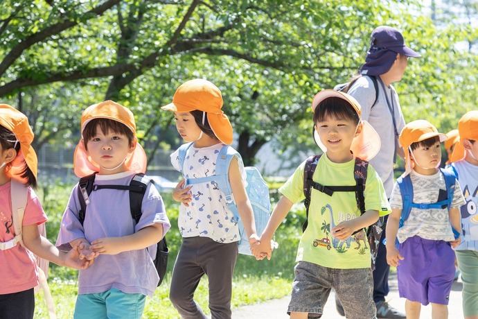 写真:年中児 遠足の様子
