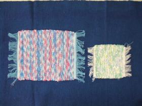 写真：はた織り体験で作った完成品の見本
