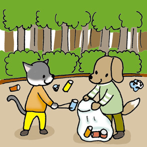 公園等愛護会の作業イラスト