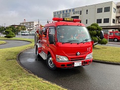 ホース延長の様子