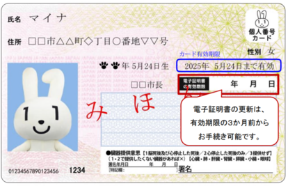 マイナンバーカード有効期限見本