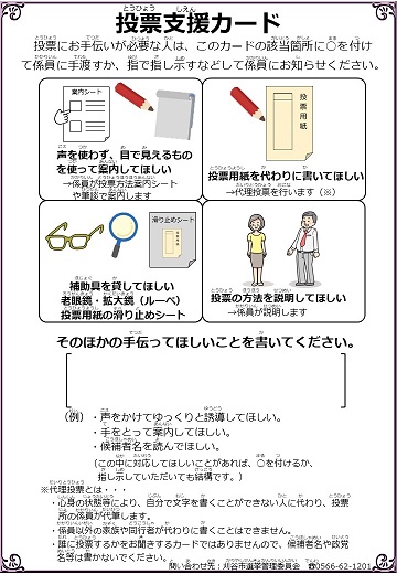 投票支援カードの図