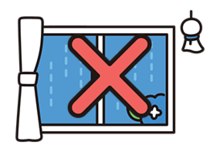 雨の日が不便であることを示すイラスト