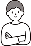 腕を組む男性のイラスト