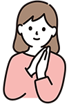 喜ぶ女性のイラスト