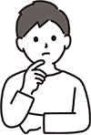 考える男性のイラスト