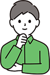 気づく男性のイラスト