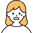 嘆く女性のイラスト