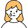 困る女性のイラスト