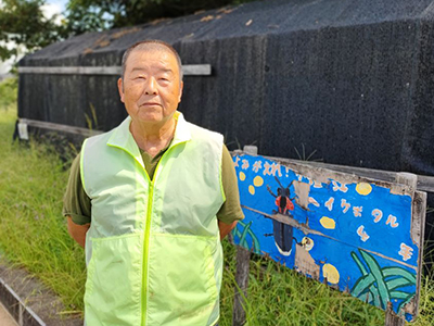 ホタル再生会 会長 平野善夫さんの写真