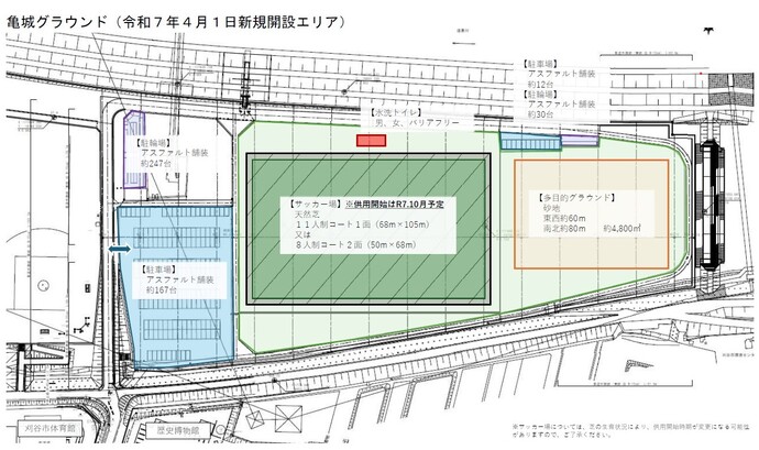 亀城グラウンド図面