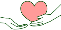 イラスト：ハートを持つ手