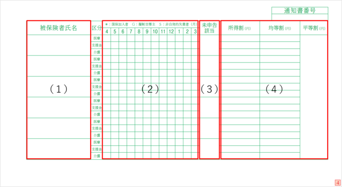 個人明細書（4ページ目）