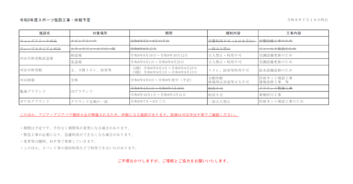 令和8年度工事予定