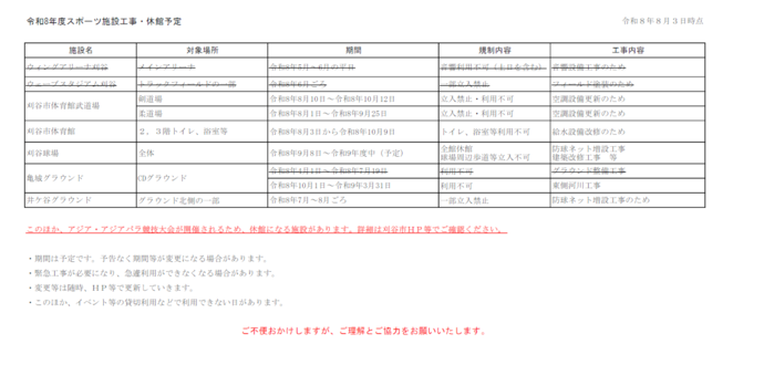 令和8年度工事予定