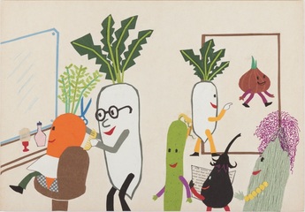 『だいこんのとこやさん』（1977年、童心社）原画